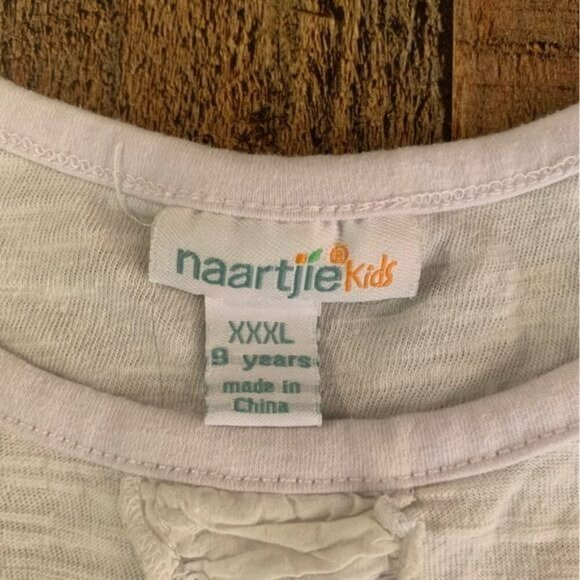 Naartjie girls size XXXL 9Y oversized white tank top blouse with lace - Picture 3 of 7